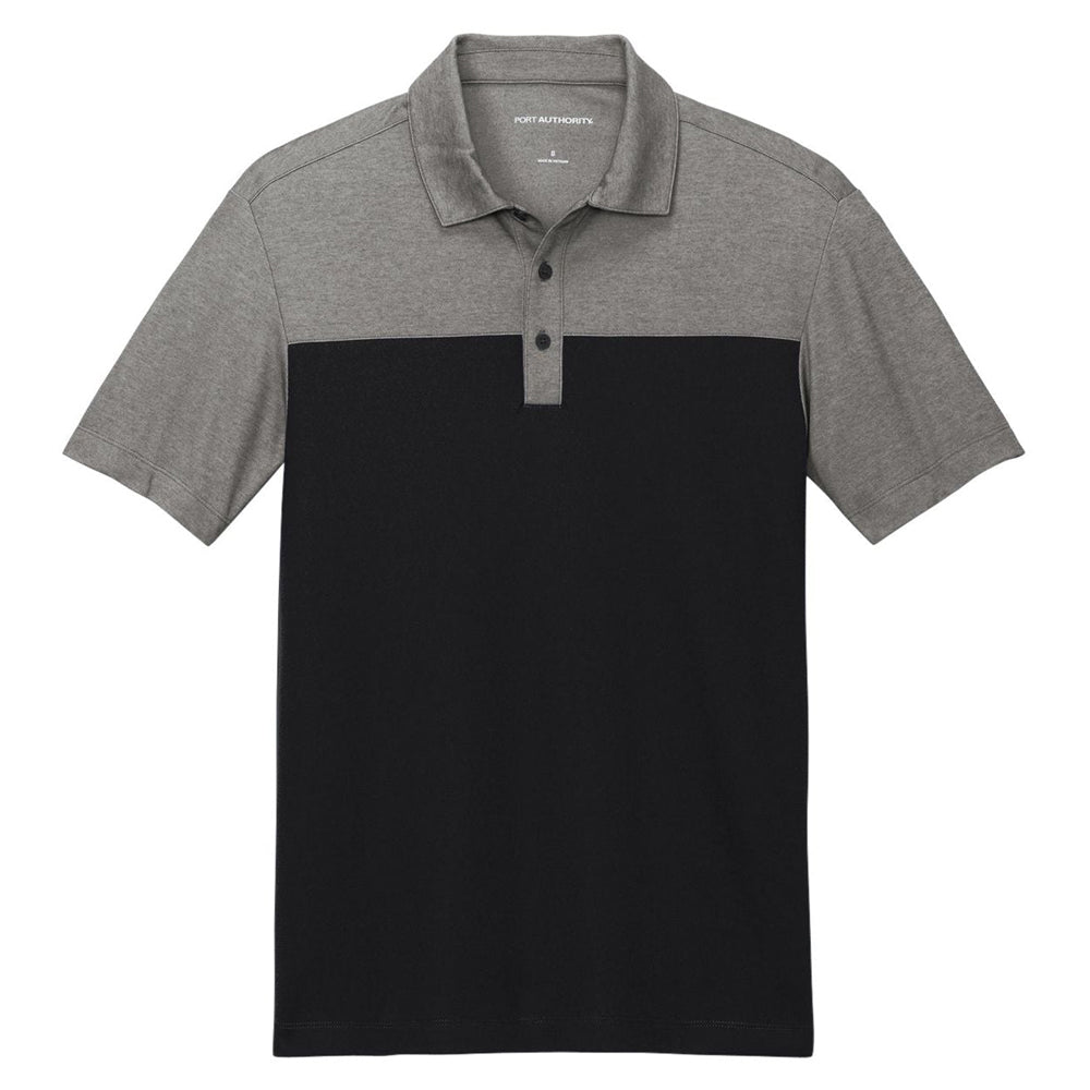 Port Authority® Fine Pique Blend Blocked Polo