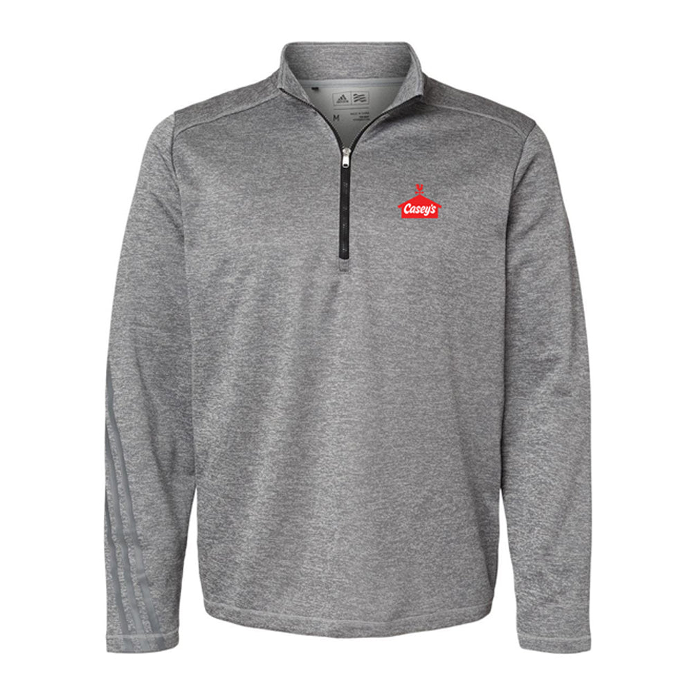 Adidas Brushed Terry Heathered Quarter-Zip Pullover