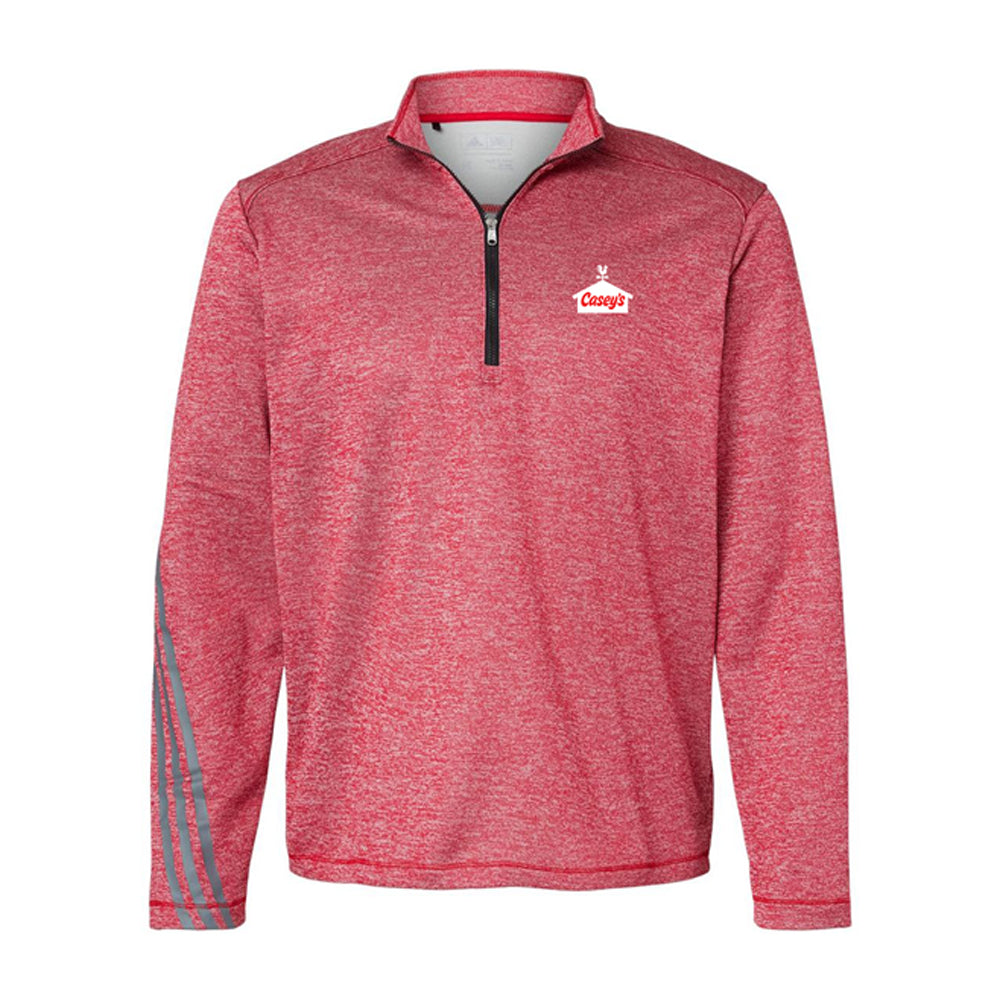 Adidas Brushed Terry Heathered Quarter-Zip Pullover
