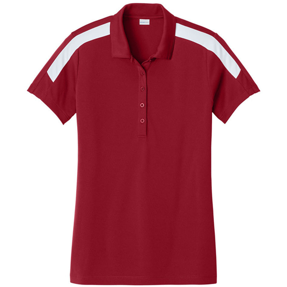 Deep Red/ White