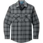 Grey/ Black Open Plaid