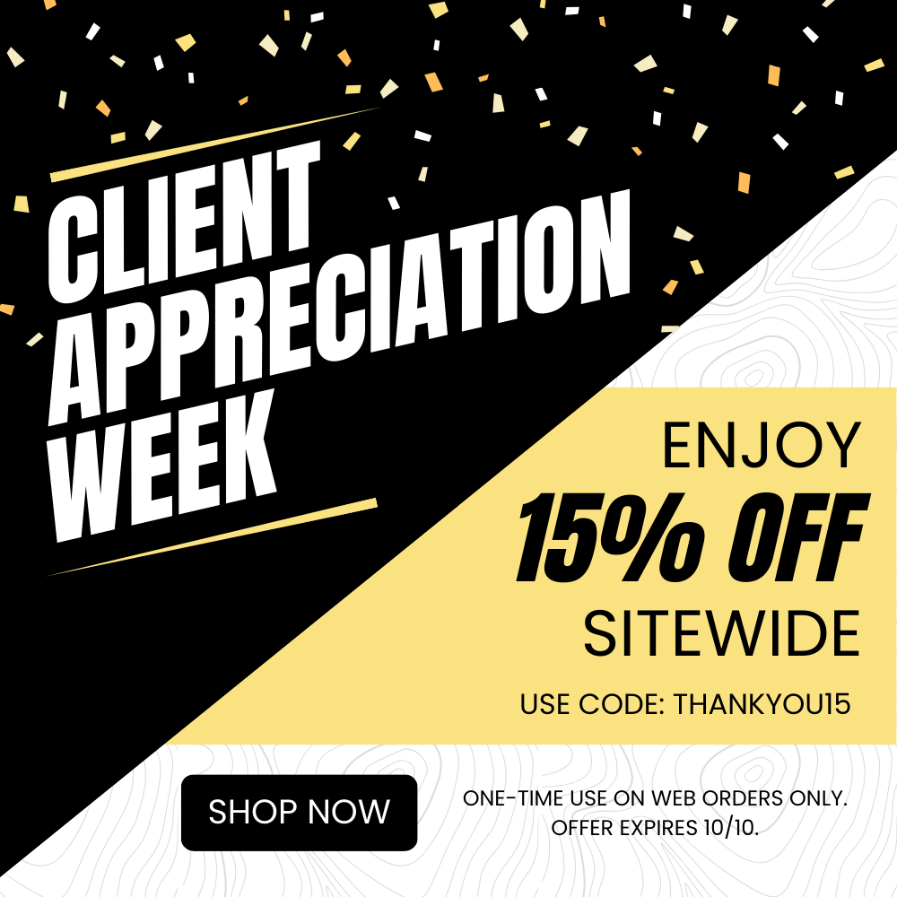 Celebrate Client Appreciation Week – Save 15% Sitewide with code THANKYOU15