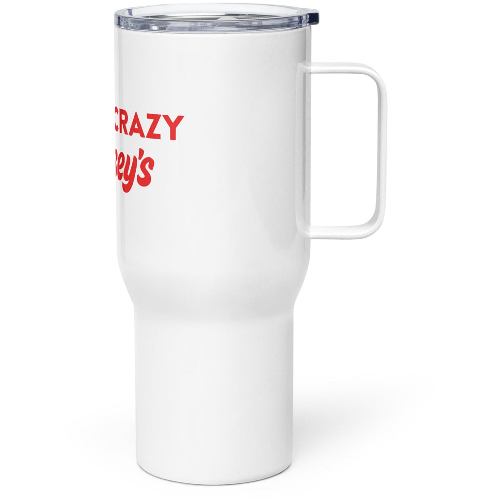 Travel mug with a handle
