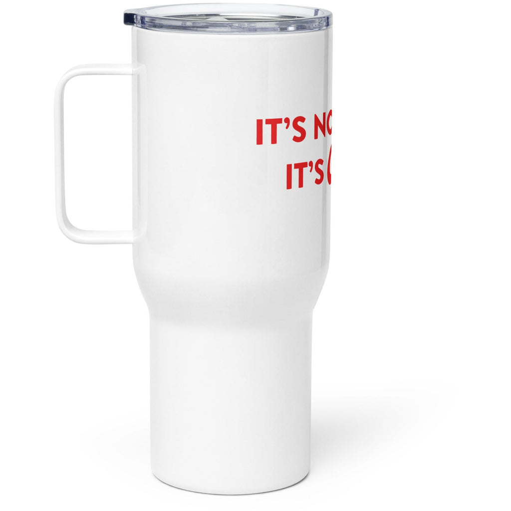 Travel mug with a handle