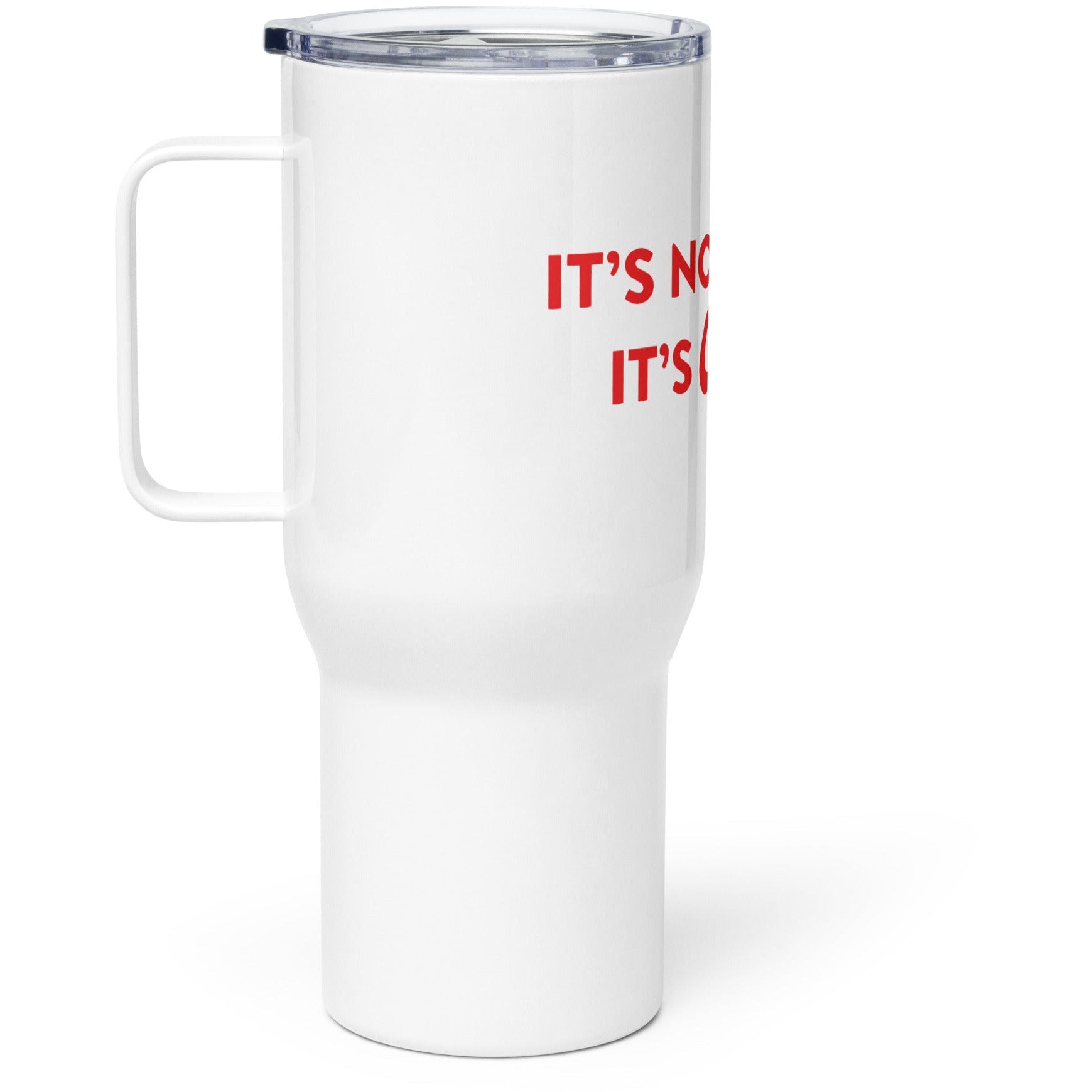 Travel mug with a handle