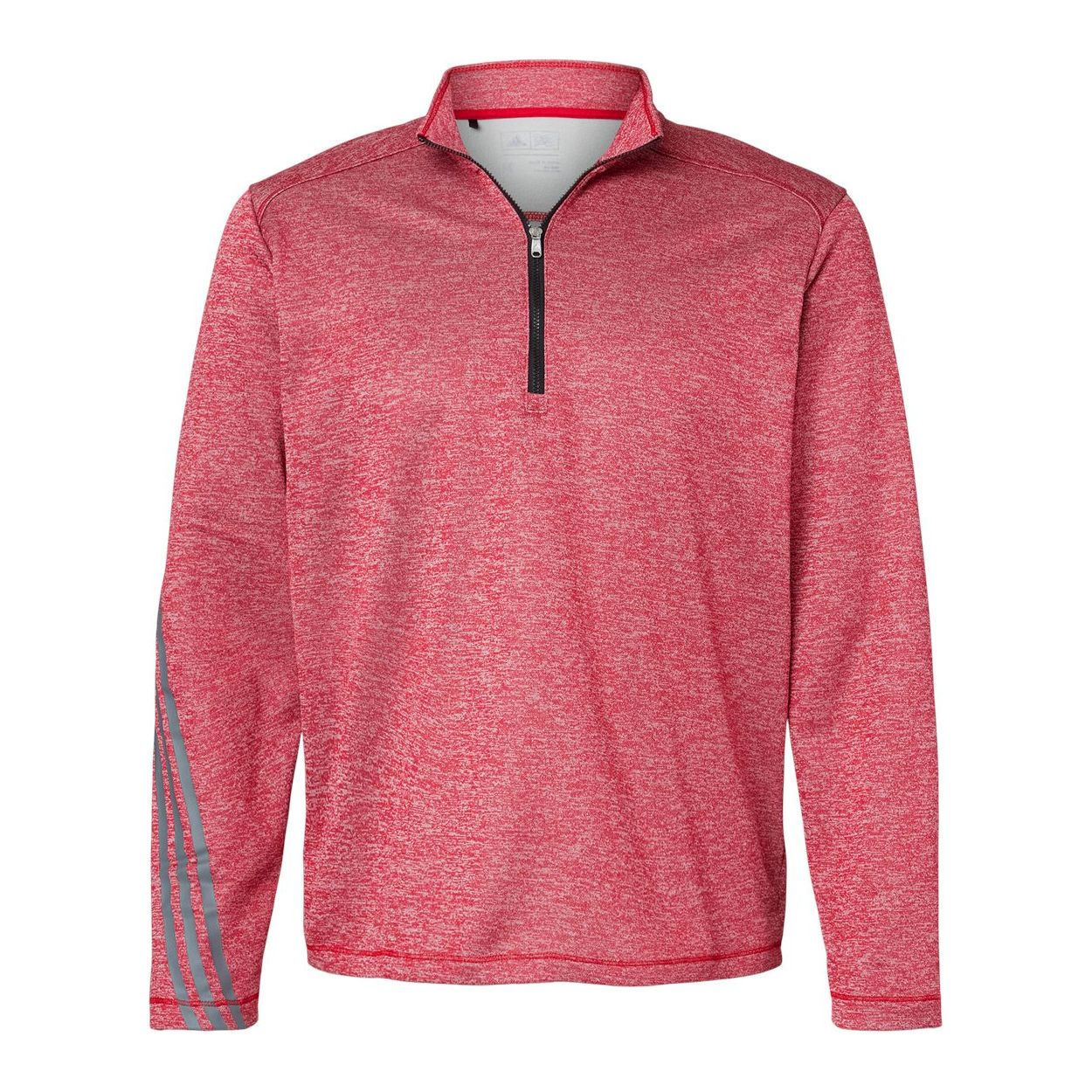 Adidas Brushed Terry Heathered Quarter-Zip Pullover